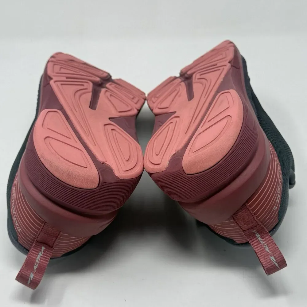 Altra Paradigm 5 Running Shoes Womens 11 Gray Coral Mesh Minimalist Sneakers